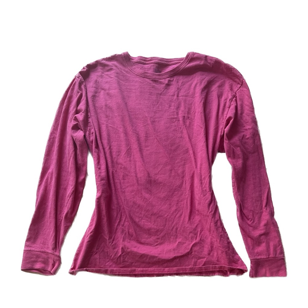 pink basic long sleeve tee